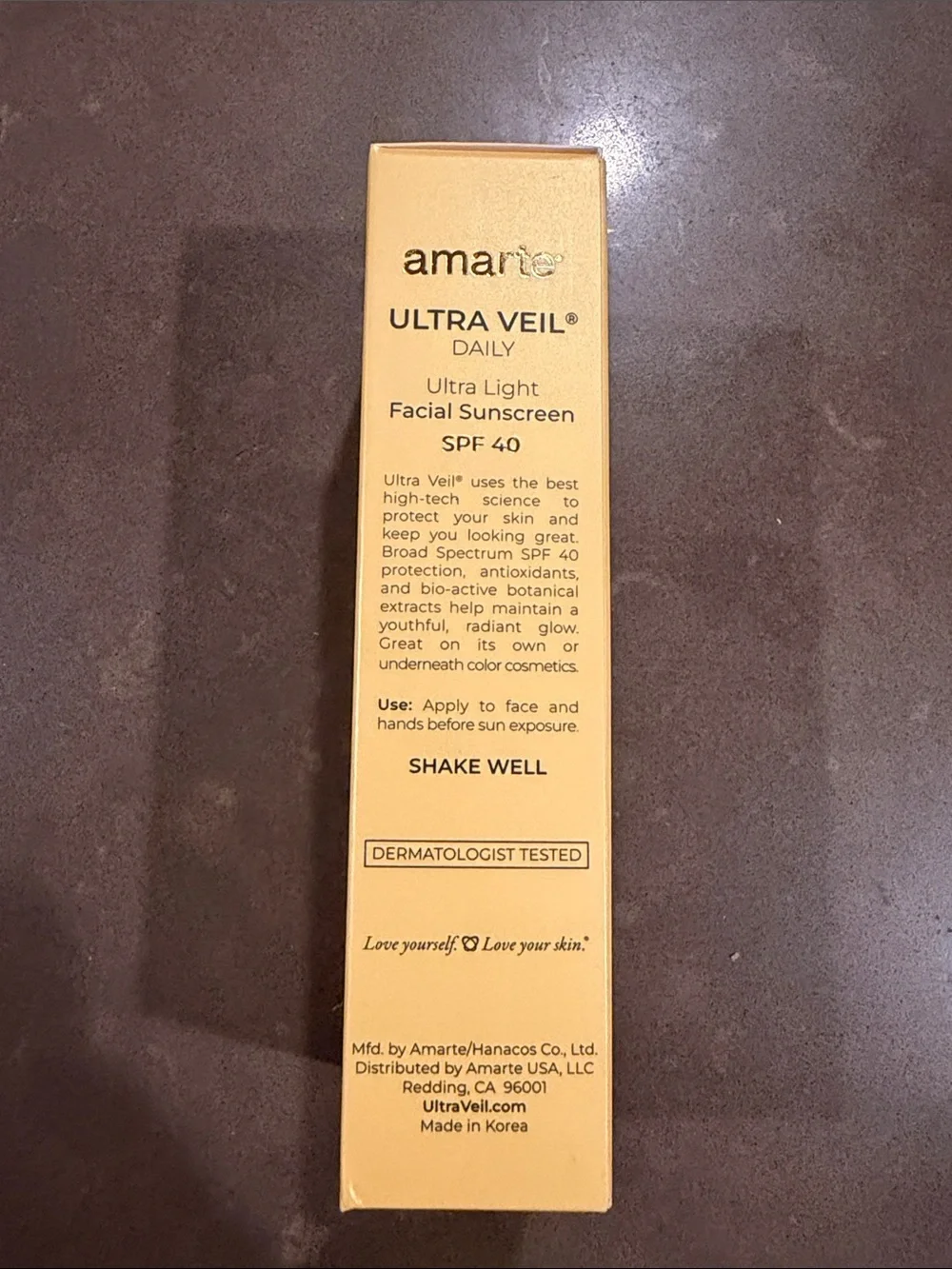 Amarte Ultra Veil Daily SPF 40 Ultra Light Facial Sunscreen - Yellow